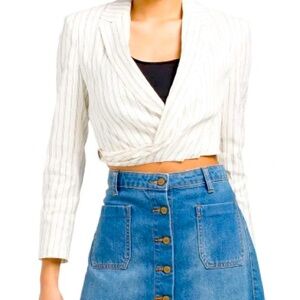 Zara Wrap Cropped Blazer